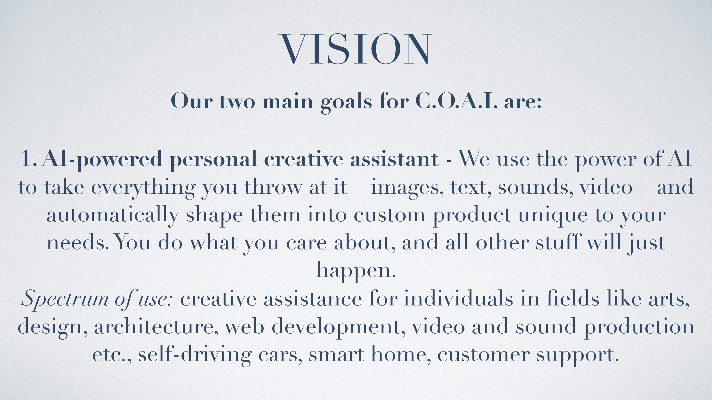 Slide 4 of Anna Delvey's COAI pitch deck