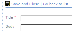 SharePoint Entry Screen