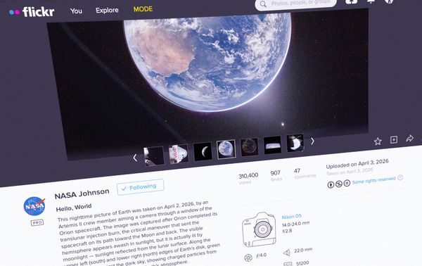 Why are the Artemis II photos on Flickr?